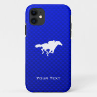 Course de chevaux bleus