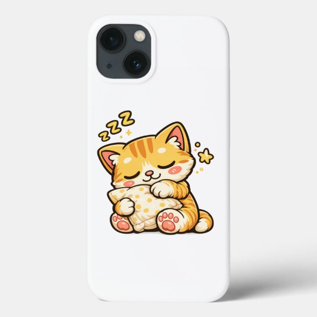 Coques Case-Mate iPhone Coussin de chat endormi mignon (Verso)
