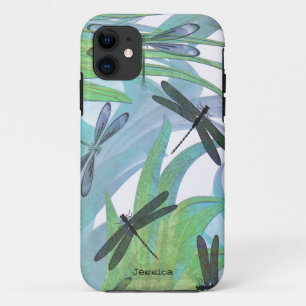 Coque Case-Mate Pour iPhone Coutume colorée d'abrégé sur libellule