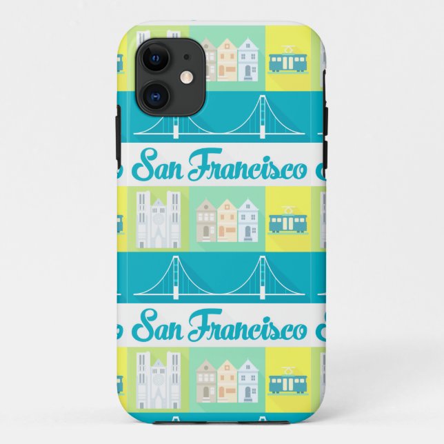 Coques Case-Mate iPhone couverture américaine de cas de ville de San (Dos)