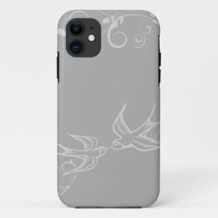Coque Case-Mate Pour iPhone Couverture argentée d'iPhone d'hirondelle