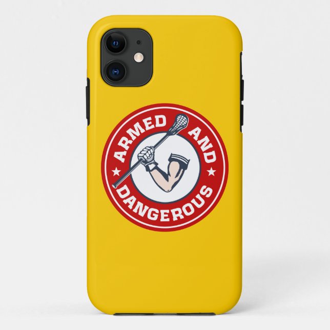 Coques Case-Mate iPhone Couverture armée et dangereuse de lacrosse (Dos)