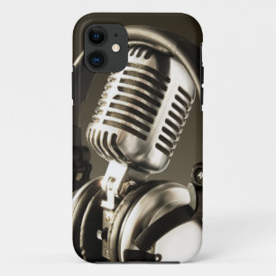 Coque iPhone 11 Couverture de caisse de microphone et d'écouteur