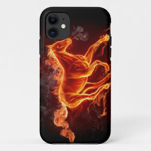 COQUE iPhone 11  COUVERTURE DE CAS DE CHEVAL DU FEU IPHONE5