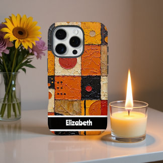 Coques iPhone 16 Pro Couverture de la grille de mosaïque artistique per