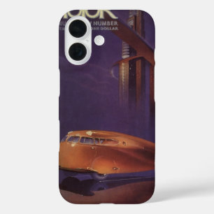Coques iPhone 16 Couverture de magazine automobile vintage, voiture