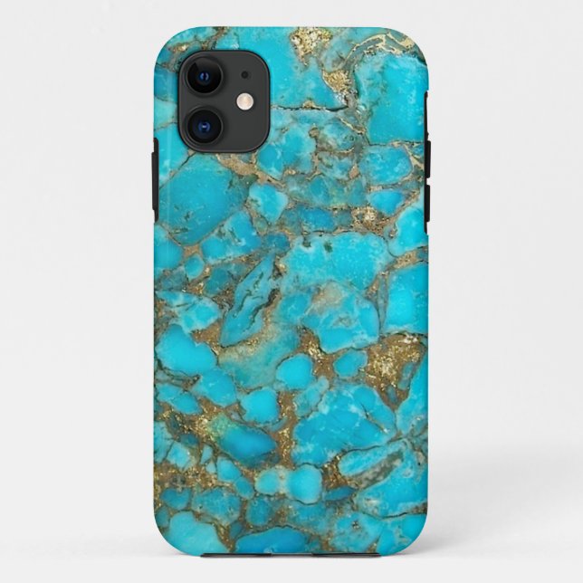 Coques Case-Mate iPhone Couverture de téléphone de motif de turquoise (Dos)