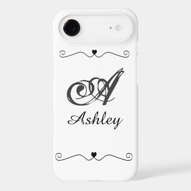 Coques Case-Mate iPhone Couverture décorée d'un monogramme d'iPhone (Verso)