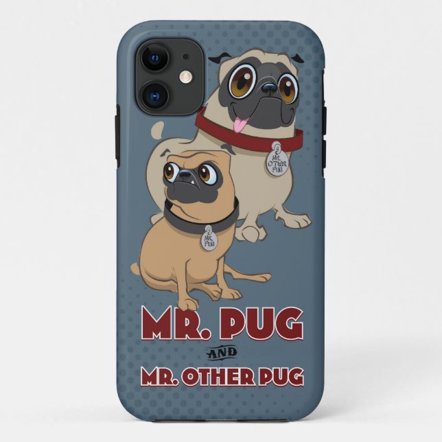 Coques Case-Mate iPhone Couverture d'iPhone de carlin (Dos)