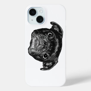 Coque Pour iPhone 15 Couverture festive Pug Point