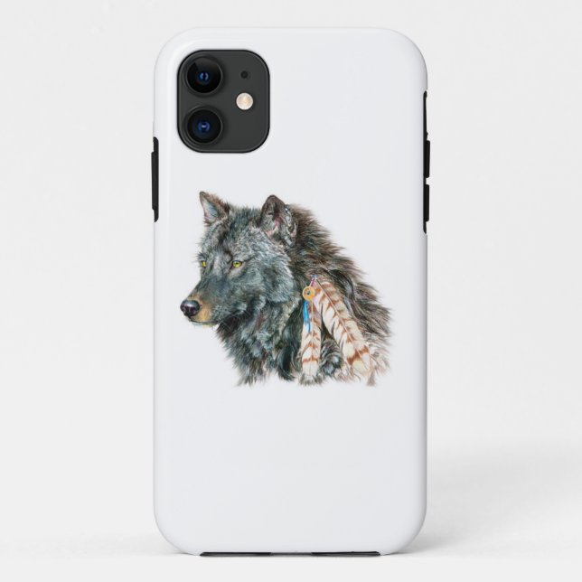 Coques Case-Mate iPhone Couverture indienne de téléphone portable de loup (Dos)