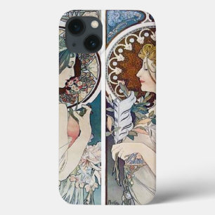 iPhone 13 Coque Couverture iPad Vintage Alphonse Mucha