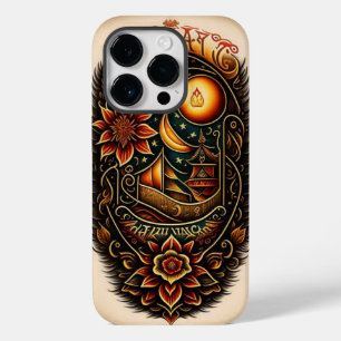 Coque Pour iPhone 14 Pro couverture iPhone or noir