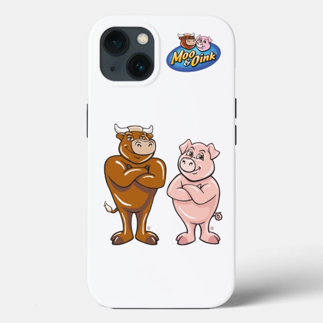 Coques Case-Mate iPhone Couverture Moo & Oink iPhone 13 (Verso)