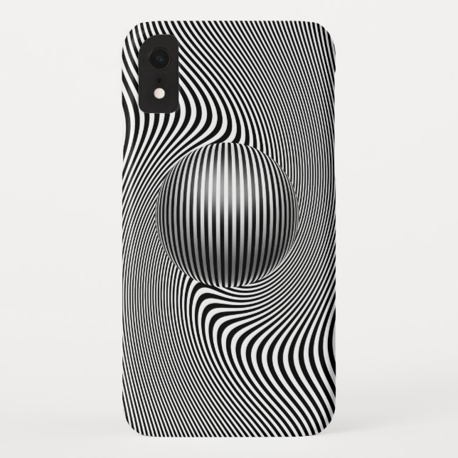 Coques Case-Mate iPhone couverture optique géométrique de motif d'art de (Dos)