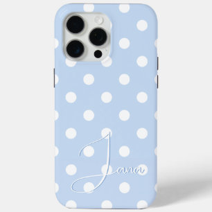 Coque iPhone 15 Pro Max Couverture Personnalisée Pour iPhone, Bleu Avec Po