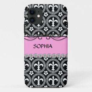 Coques Pour iPhone COUVERTURE ROSE CHIQUE de French Fleur de Lis