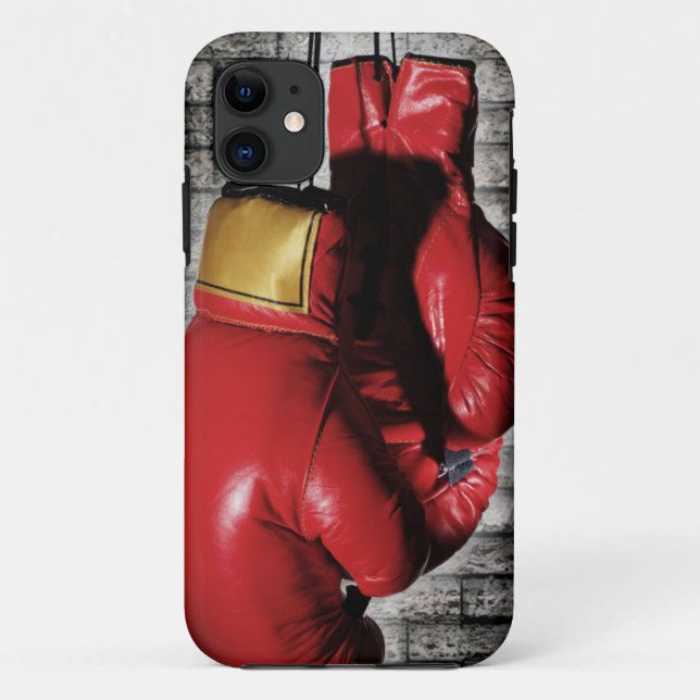 Coques Case-Mate iPhone Couverture rouge de caisse de gants de boxe (Dos)