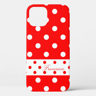 Case-Mate iPhone Case Couverture téléphonique avec mon nom, Pois blancs 