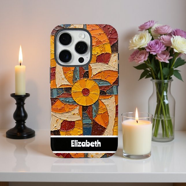 Coques Case-Mate iPhone Couverture téléphonique de médaillon texturé perso (Créateur téléchargé)