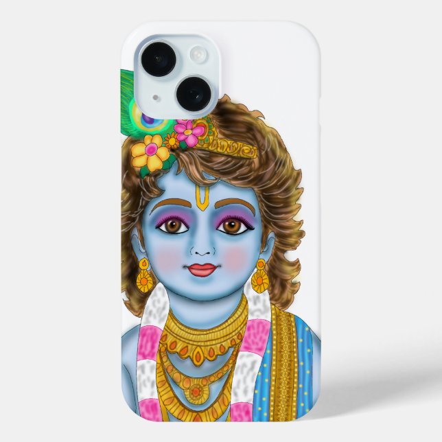 Coques Case-Mate iPhone Couverture téléphonique Enfant Krishna (Verso)