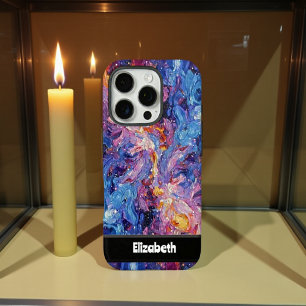 Coques iPhone 16 Pro Couverture téléphonique florale Abstraite personna