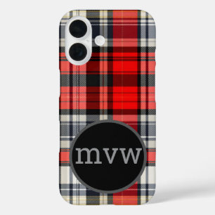 Coque Pour iPhone 16 Couverture téléphonique personnalisée Tartan avec 