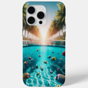 Coque iPhone 15 Pro Max Couverture téléphonique Tropical Island Paradise