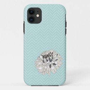 Case-Mate iPhone Case Couverture Turquoise Chevron chrysanthemum motif i