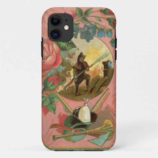 Coques Case-Mate iPhone Couverture vintage des pompiers des années 1880 (Dos)