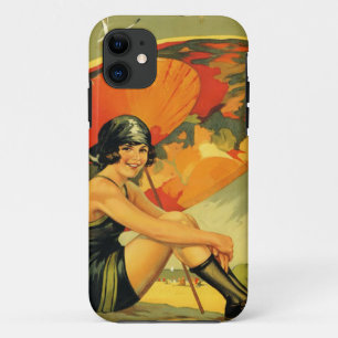 Coque Case-Mate Pour iPhone Couvertures d'iPhone d'affiche de plage de Vintage