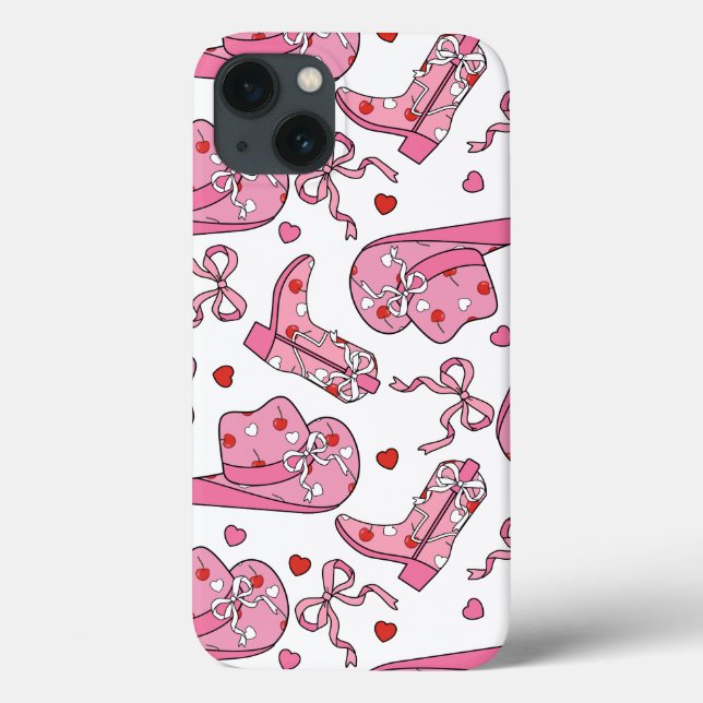 Coques Case-Mate iPhone Cowgirl Coquette rose (Verso)