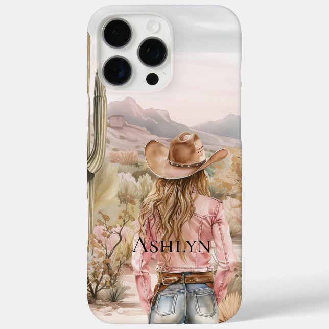Coques Case-Mate iPhone Cowgirl occidentale en rose (Verso)
