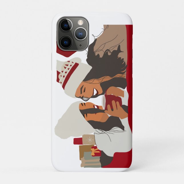 Coques Case-Mate iPhone Cozy Conversations  Christmas Holiday Illustration (Dos)
