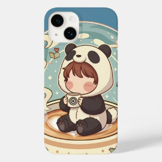 Coque Pour iPhone 14 Cozy Panda Brew Protective Phone Case