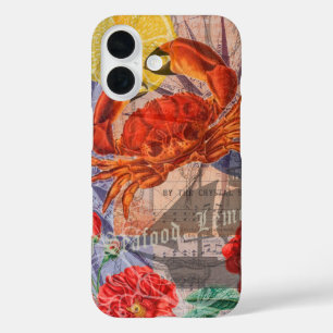 Coque Pour iPhone 16 Crabe Plage Nautique Art de la mer