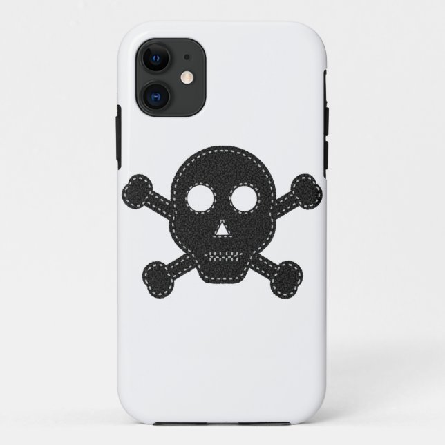 Coques Case-Mate iPhone Crâne à flancs noirs (Dos)