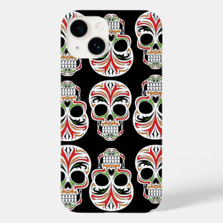 Coque Pour iPhone 14 Crâne artistique cool motif fond noir tendance