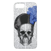 Crâne avec Casquette bleu