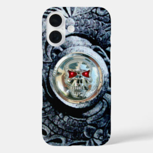 COQUES iPhone 16 CRÂNE CHROME AVEC GRIFFONS FANTAISIE