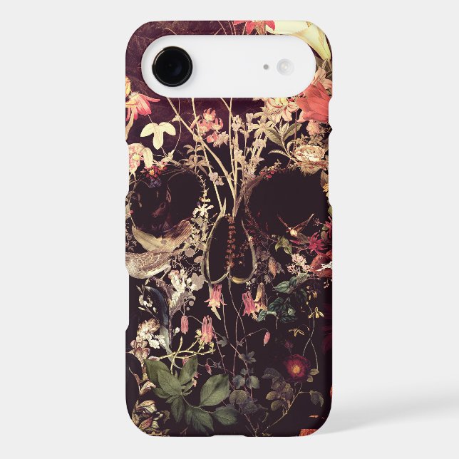 Coques Case-Mate iPhone Crâne de fleur (Verso)