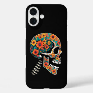 Coques iPhone 16 Plus Crâne de néon- Halloween gothique