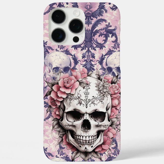 Coques Case-Mate iPhone Crâne de sucre rose (Verso)