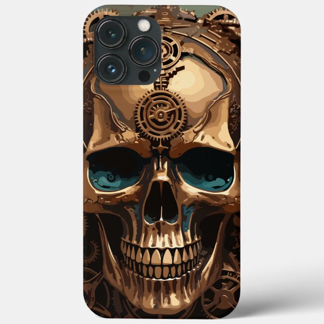 Coques Case-Mate iPhone Crâne décoratif Steampunk (Verso)