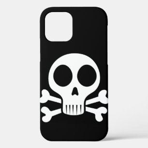 Case-Mate iPhone Case Crâne éffrayant sur un arrière - plan noir
