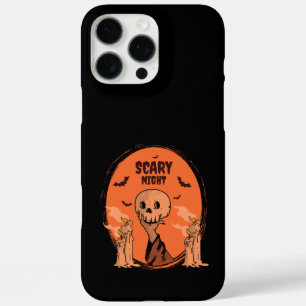 Coques iPhone 16 Pro Max Crâne et Chauve-Souris de la Nuit Effrayante Hallo