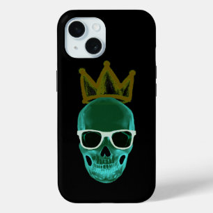 Coque Pour iPhone 15 Crâne et couronne en verre