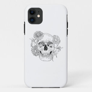 Coques Pour iPhone Crâne et fleurs inspirés