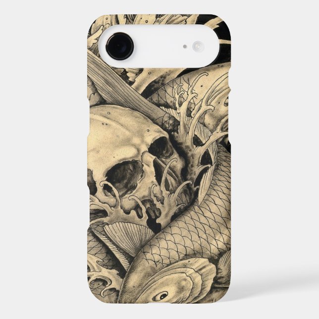 Coques Case-Mate iPhone Crâne et Koi (Verso)