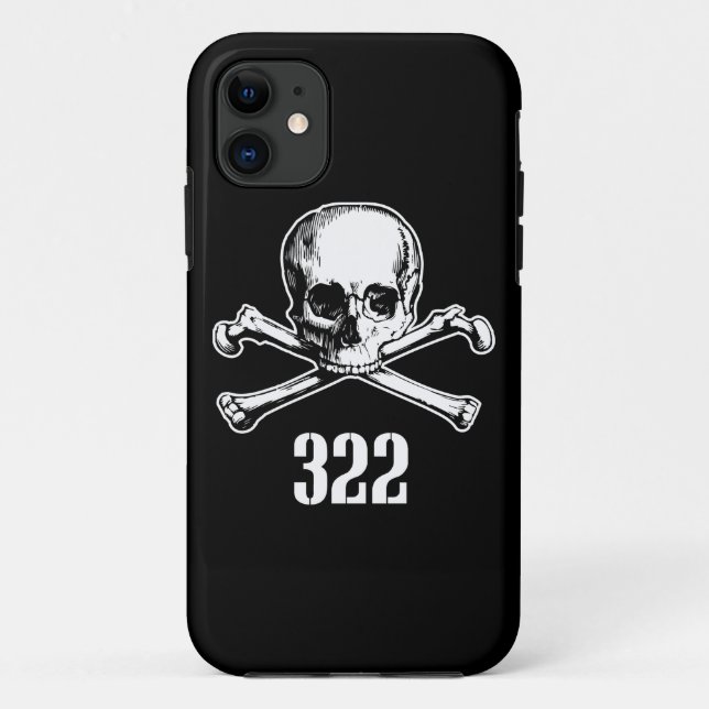 Coques Case-Mate iPhone Crâne et os 322 (Dos)